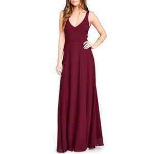 Show Me Your MuMu Merlot (S) Jen Maxi Gown